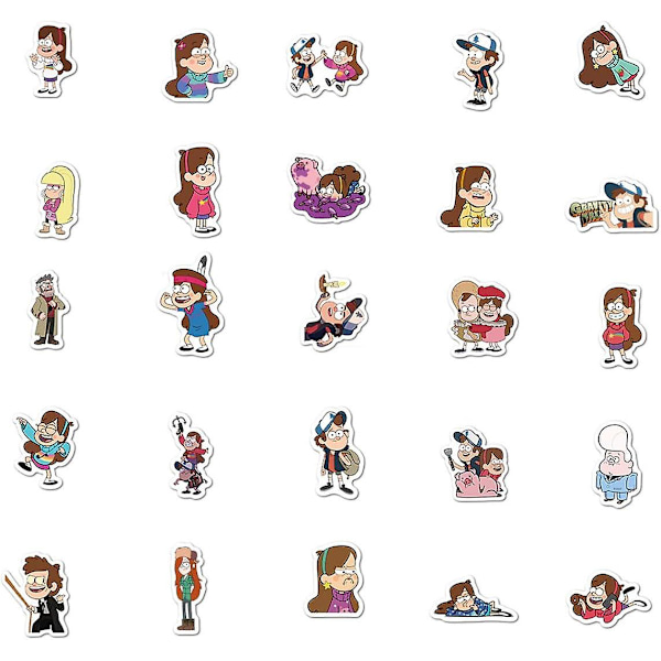 Gravity Falls -tarrat 50 kpl sarjakuva anime vinyyli tarrat lapsille aikuisille koristeeksi kannettavaan tietokoneeseen moottoripyörään rullalautaan autoon huoneeseen. Gravity Falls