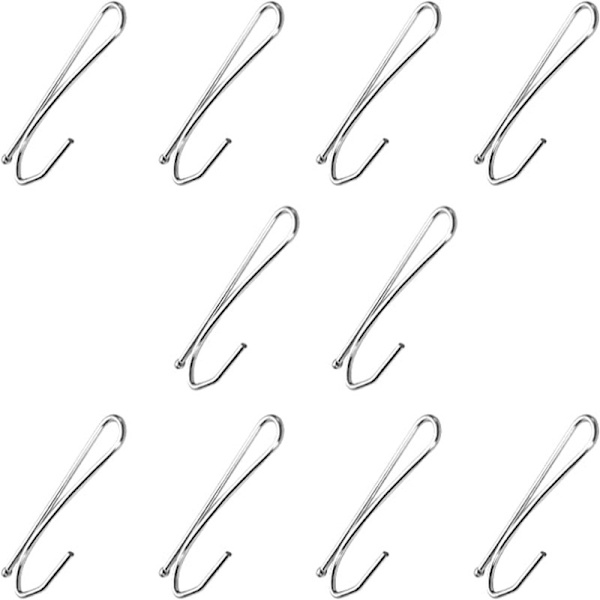 100 st metallgardinkrokar för veckgardiner, krokar