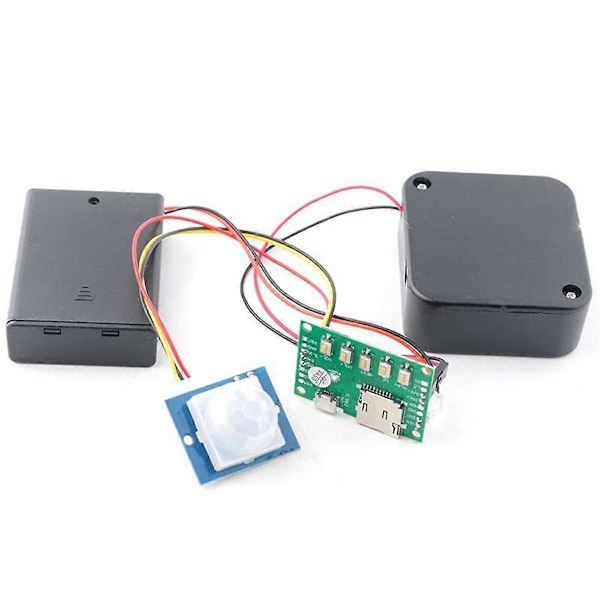 DIY MP3 Musik Röstuppspelningskit med PIR-sensor Ljudinspelningsmodul USB Nedladdningsstöd TF-kort