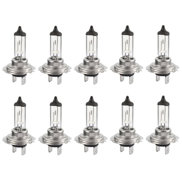 10 stk 55W H7 Halogenpærer Bil Tåkelys Frontlykt Halogenlampe Varmt Lys Auto Tilbehør Universal Hea