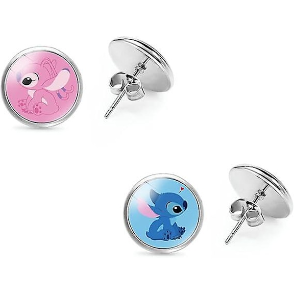 Cartoon Ohana Stith Yod Baby Earrings Stud, Star Wa Family Ear Stud For Girls Women And Men