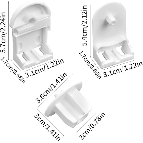 Reservedeler for rullgardin, reparasjonssett, 25 mm rullgardinbeslag med 3 m perlekjede reservedel