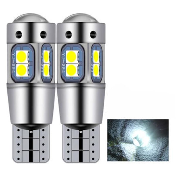 Bil LED-lys bredt lys T10-3030-10 lysbælte 1 par