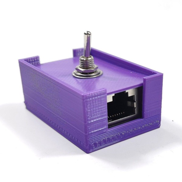 Rj45 nettverkskabel vridd par bryter vippebryter + etui-yuyu