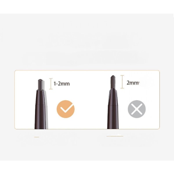 Øjenbryn Pencil Brush Fine Brow Definition Shaper Dobbelt Head Vandtæt Liner