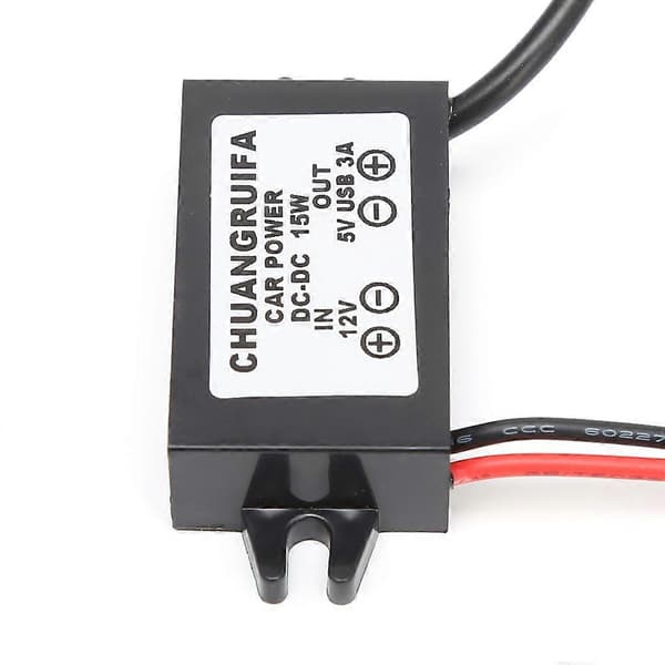 Bil Oplader DC Konverter Modul 12V Til 5V Micro USB Output Strømadapter 3A 15W