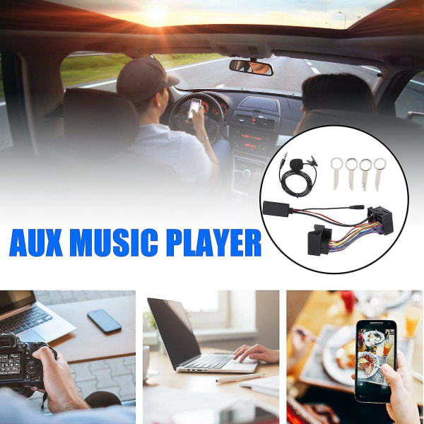 Autoäänen Bluetooth kaapelisovitin Ford Fiesta Focus Mondeo Kuga Sony 6000cd Radio Musik Streamille
