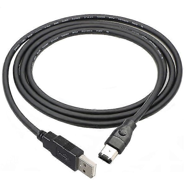 1,8 m Firewire IEEE 1394 6-nastainen uros - USB 2.0 uros -sovitinjohto