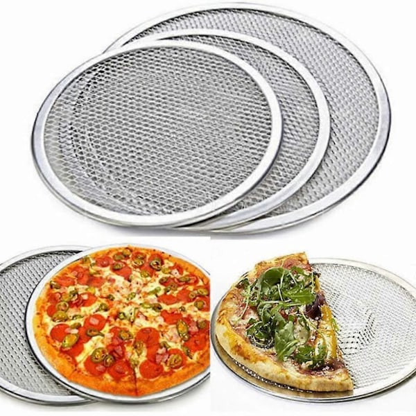 10\" Non-Stick Pizzaform i Aluminium med Hål och Sömlös Kant