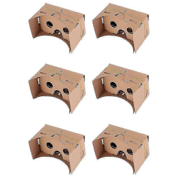 6 kpl 6 tuuman DIY 3D VR Virtual Reality -lasit pahvista