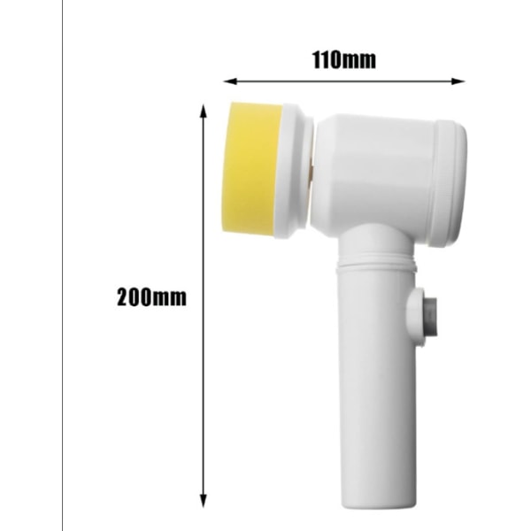 Elektrisk skrubbebørste, håndskrubber, elektrisk skrubber med 3 børstehoder,