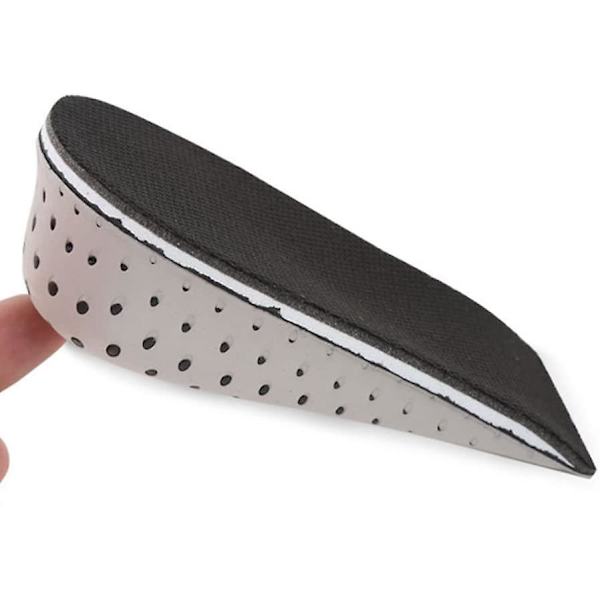 Muistinvaahtomuoviset, hengittävät ja unisex-korotuspohjalliset, korkeus 4 cm