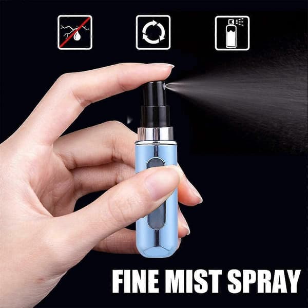 5ml Parfym Sprayflaska Tom Påfyllningsbar Mini Bärbar Rese Parfym Atomizer Flaska Parfymflaskor för Man & Kvinna (3 st)