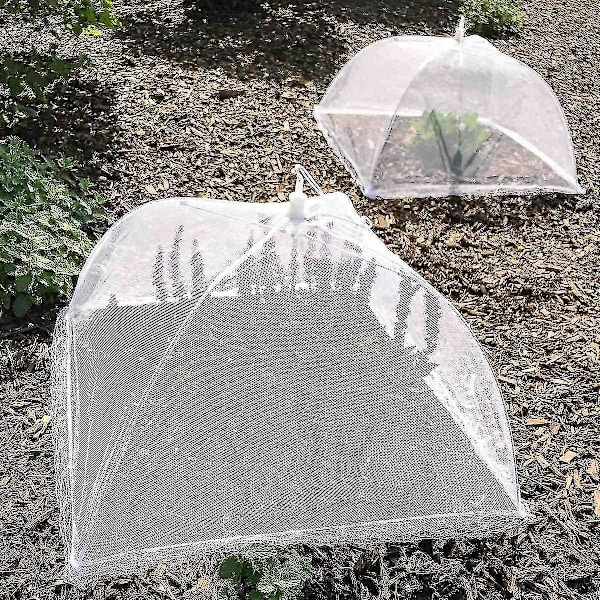 8 stk sammenleggbar matdeksel i mesh-skjerm for å holde insekter og fluer unna, 43 x 43 cm