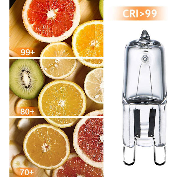 G9 Glödlampa 42w (44w) Dimbar Varmvit 2800k, G9 Halogen Glödlampa För Inomhusbelysning 230v G9 Kapsellampor, 10-pack [Energiklass G]