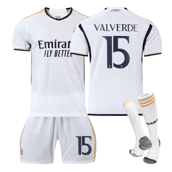2324 Real Madrid hjemme træningstrøje sportsuniform mænd og kvinder fodbolduniform NO.15 L