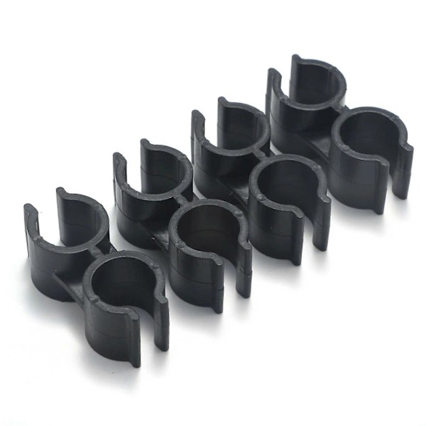 1-15 st 24mm Dubbel PVC Rörklämma Anslutning Akvarium Fisk Tank Beslag Jordbruksbevattning Trädgård Vattenrör Stöd