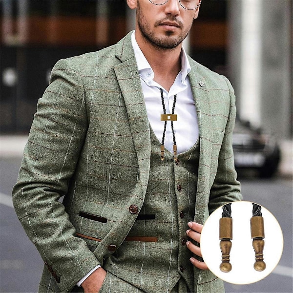 15 stk. 5 farger Bolo Tie Endestykker Legering Tråd Endetilbehør Erstatning Klesdekorasjon DIY Laging