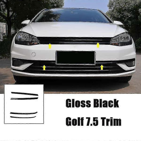 4 stk. Bil Front Senter Nedre Grillstripe For Golf 7.5 Mk7.5 Modifiserte Dekorative Tilbehør