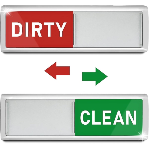 Dirty Clean opvaskemaskinemagnet - skilt til køkkenorganisation (2-i-1)