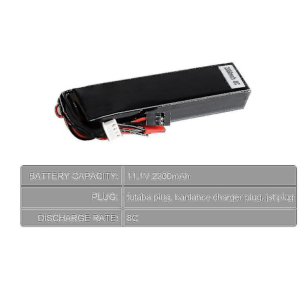 11,1V 2200mAh 8C Lipo-batteri för RADIOLINK AT9 AT10 WFLY Walkera FLYSKY TH9X fjärrkontroll