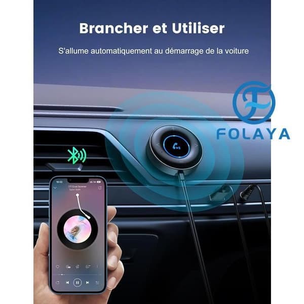 Bluetooth 5.3 -sovitin - Handsfree-sarja - Sisäänrakennettu mikrofoni - 3,5 mm liitin