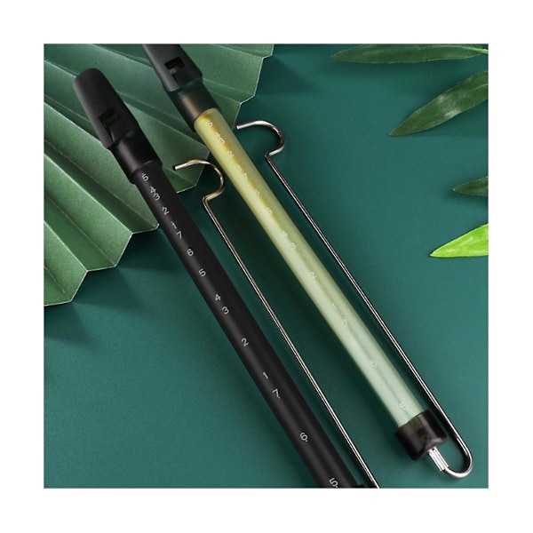 Metallisk Slide Whistle Skala Glidande Flöjt med Stålskjutstång Musikinstrument Leksak för Barn Flöjt (Svart)