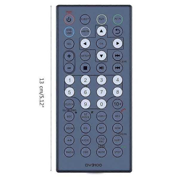 Erstattet fjernbetjening egnet til Furrion DV3100 DV3100-RC RTDV3100RC Stereo 4.1 Vægmonteret underholdningssystem