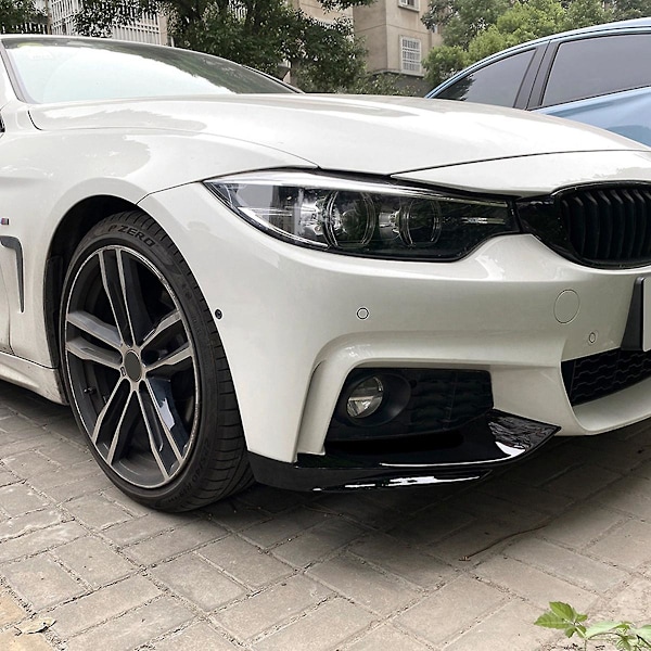 For 4-Series F32 F33 F36 2014-2020 Frontfanger Lip Angle Diffuser Splitter Spoiler Beskytter Svart