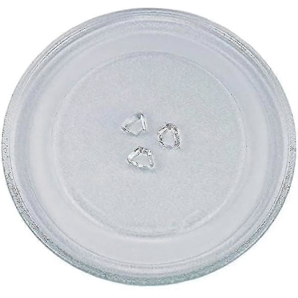 Universell Mikrobølgeovn Dreietallerken Glassplate Med 3 Fester, 24,5 Cm