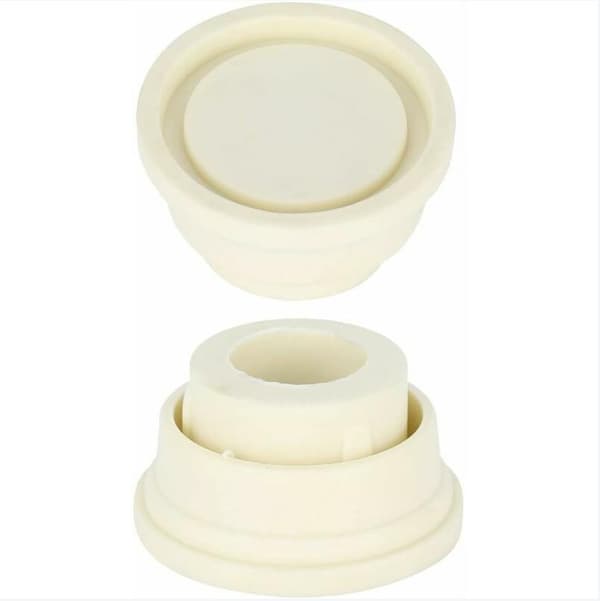 Gummibumpers för poolstegar, 2-pack poolstegsbumpers för säkerhetsutbyte (vit)