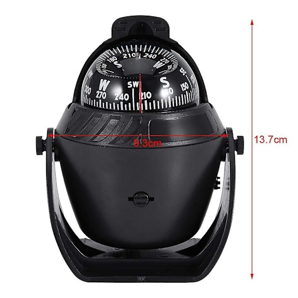LED-belyst roterende kompas elektronisk navigation