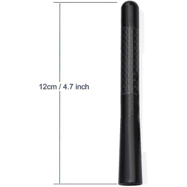 2 stk. motorsykkel karbonfiber antennemast erstatning kompatibel med Harley Davidson 1998-2020 Road King Softail Touring Street Glide Road Glide Fat