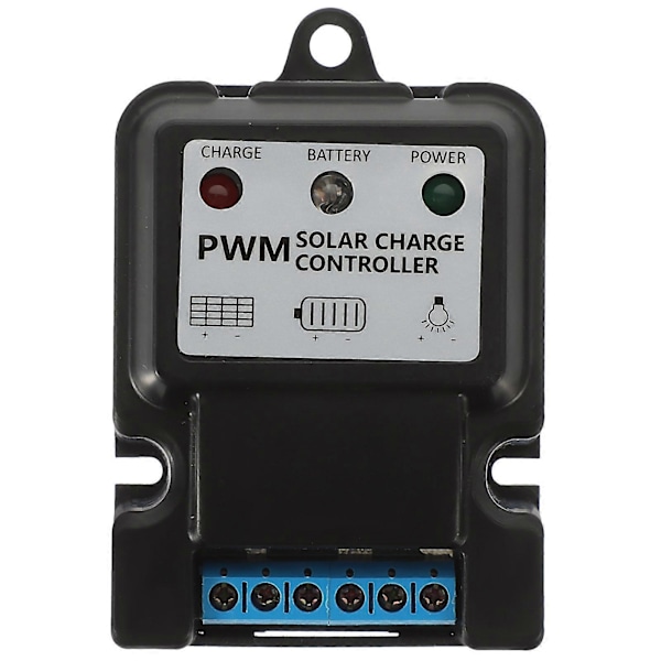 6V 12V 10A Auto Solpanel Ladecontroller Batterioplader Regulator (Sort)