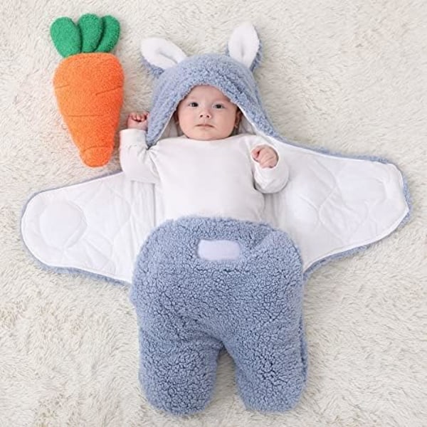 Unisex baby , sovsäck med delat ben Nyfödd 6M 【Om 1-3 månader】 Blå
