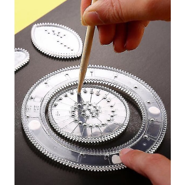 Spirograf Tegneleker Sett Interlocking Gears Hjul Maling Tegning Tilbehør Kreativt pedagogisk leke Spirografer