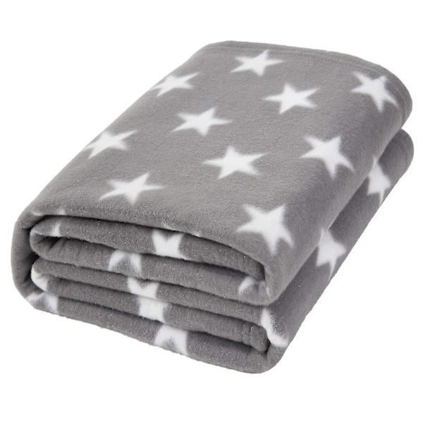 Flanellfleece Stjärntäcke Varm Mjuk Filt För Säng 120 X 200 Cm