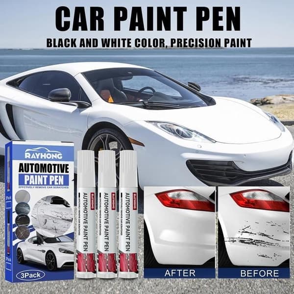Lakkstift, billakkstift, ripefjerner, lakkpenn, hvit