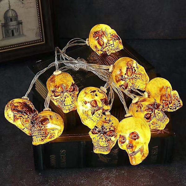 Loma-koristeet Upea Kallo LED-valosarja Halloween-koristetarvikkeet Lamppu Kauhu Q