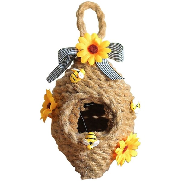 Feather Bee Festival Sunflower Ornament - Oval Honeycomb (11*10*24cm)