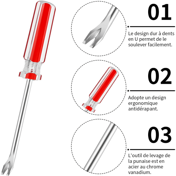 Spikertrekkersett 5 mm U-formet spikertrekker stikkløfter møbeltrekk negletrekker for fjerning av naglespiker