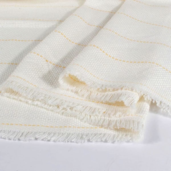 Hoved Tufting Stoff, Chiffon Stoff, Monk Stoff For Tufting, Markerte Gule Linjer Teppebakgrunn Stoff, For Teppe Tufting Pistol Bruk - 50*50cm