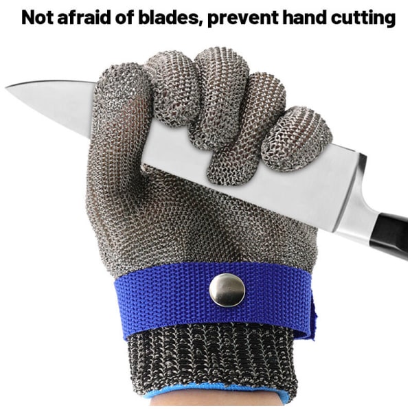 Skärbeständiga handskar i rostfritt stål Säkerhetsarbetshandske nivå 5 skydd (XXXL)