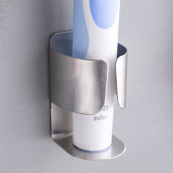 Elektrisk tannbørsteholder Rack Base Tannbørste Oppbevaringsstativ1stk sølv