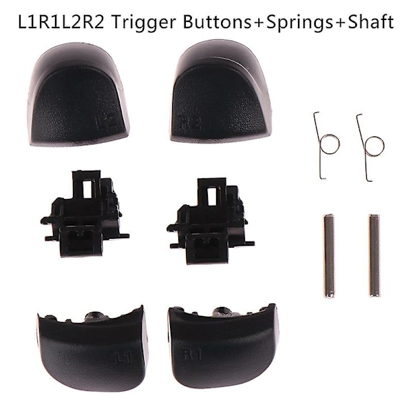 L1 R1 L2 R2 Aftrækkerknapper+fjedre+aksel til Ps5 Controller Gamepad Reparationsdel