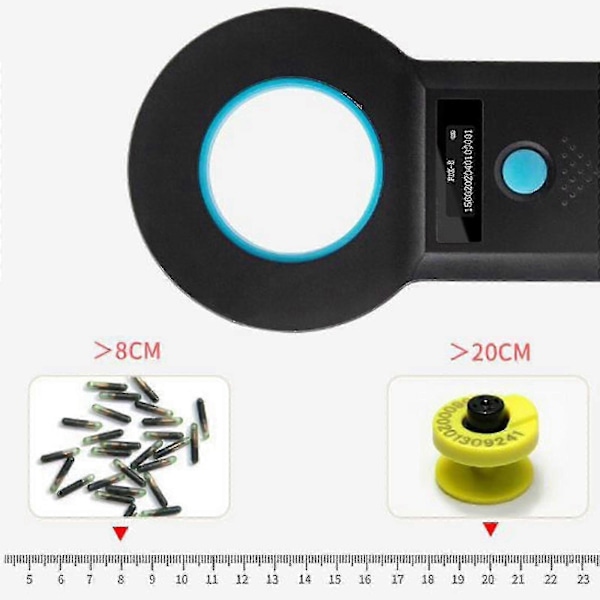 Emid Iso Chip Eläinten Tunnistusmikropiirin Lukija Kannettava Oled Lemmikki Koira