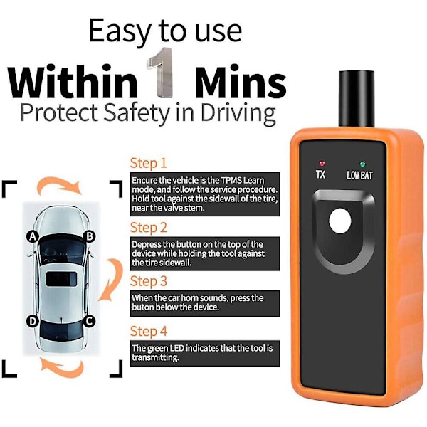 El-50448 Plus Tpms Ominlärningsverktyg Automatisk Däcktrycksövervakning Återställningsverktyg För Gm