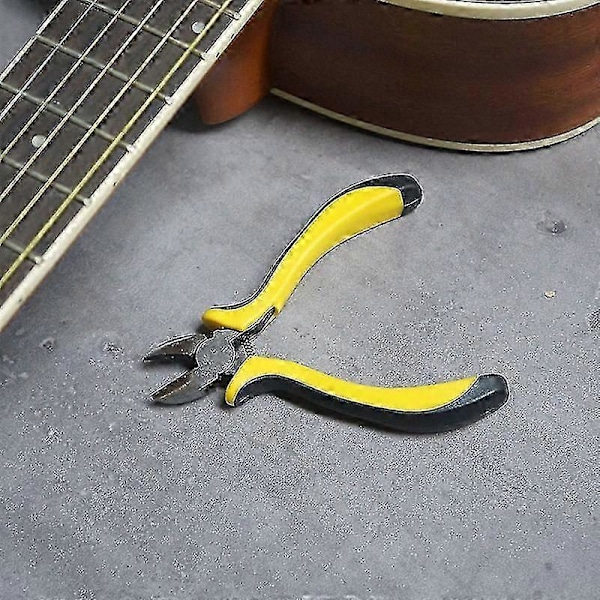 Gul Metall Gitarr Basband Trådavbitare Dragare Tång Strängskärare - Luthierverktyg för Musikinstrumentreparation (1st)