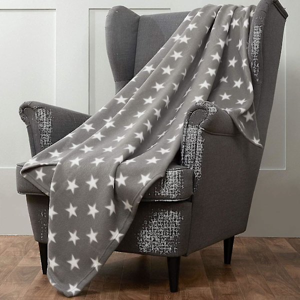 Flanellfleece Stjärntäcke Varm Mjuk Filt För Säng 120 X 200 Cm