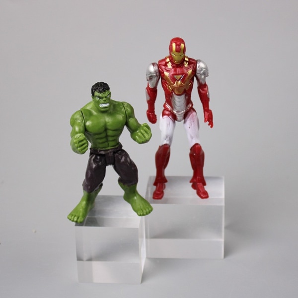 Superhjälte Pvc Leksaker Set De 6 st Batman Hulk Superman Thor Ironman Captain America